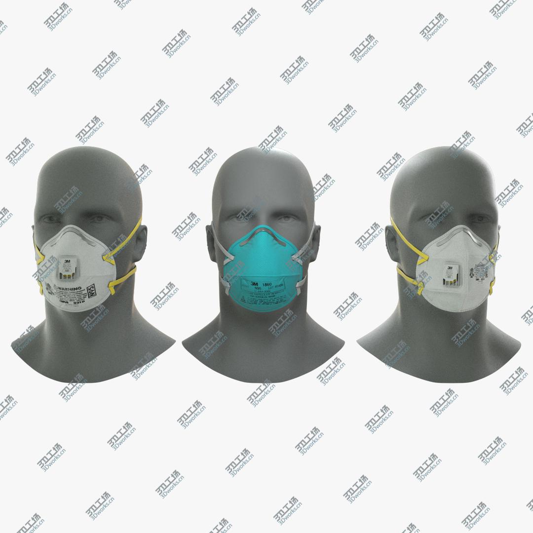 images/goods_img/2021040232/N95 Respirator Mask Collection 3D model/1.jpg
